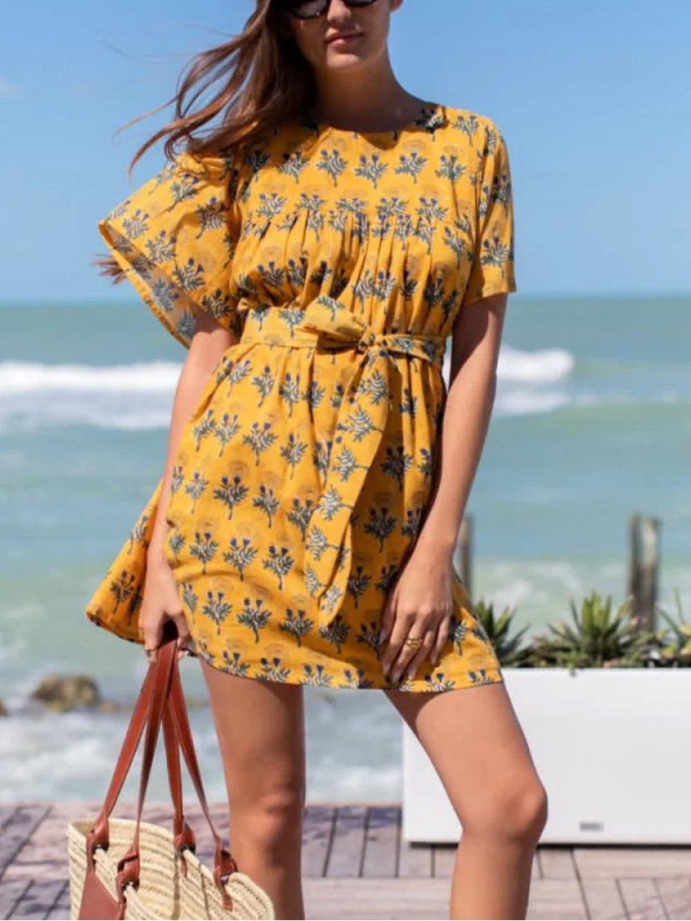 NWT Emerson Fry Basalie Dress Marigolds Yellow Size Small - Picture 2 of 9